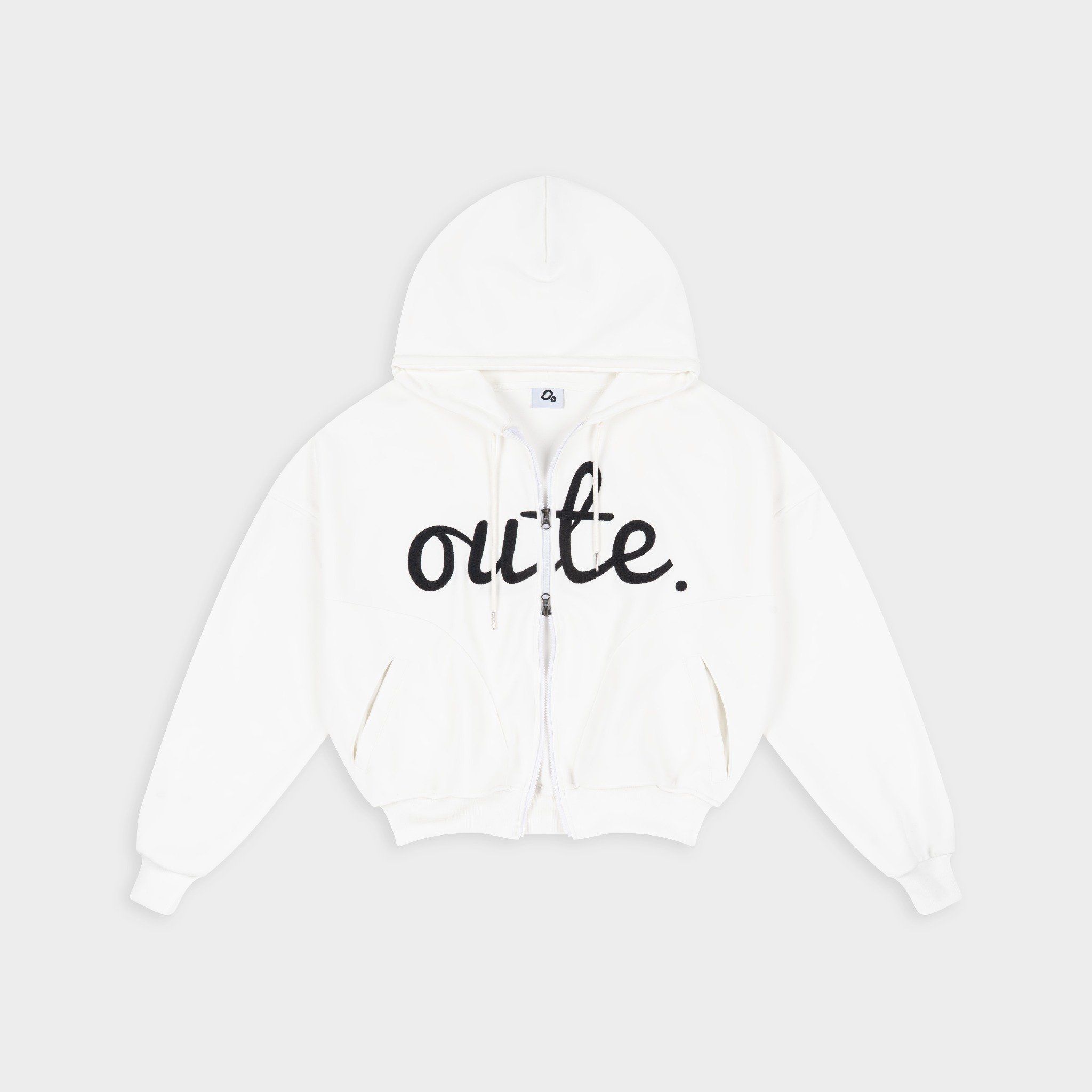  Áo Khoác Nỉ Hai Da 360gsm Hoodie Zip Outerity Big Logo Form Boxy 