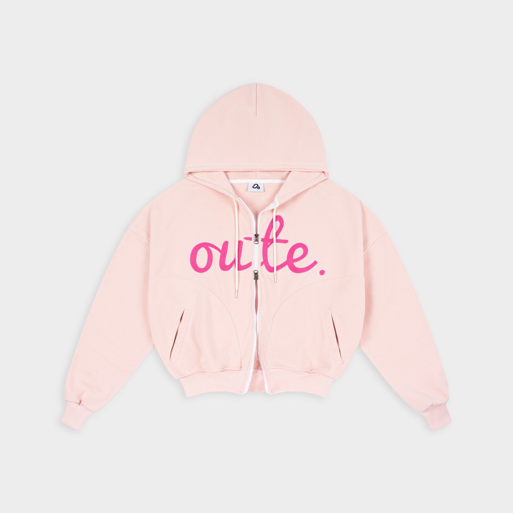  Áo Khoác Nỉ Hai Da 360gsm Hoodie Zip Outerity Big Logo Form Boxy 