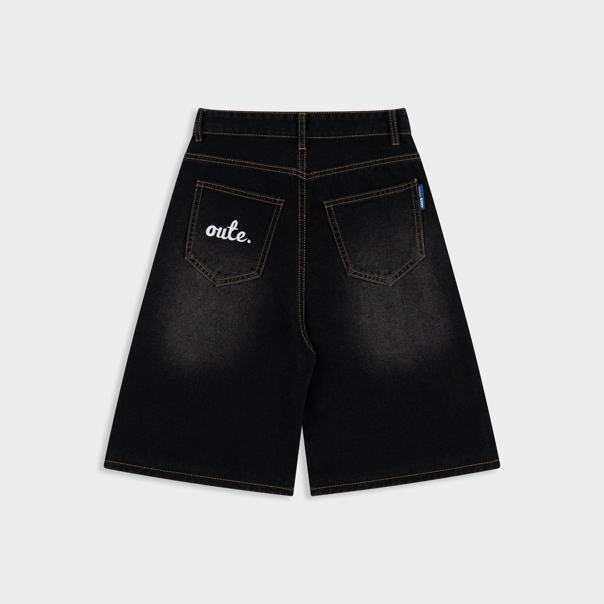  Quần Jean Lửng Outerity Denim Wash Ống Rộng 