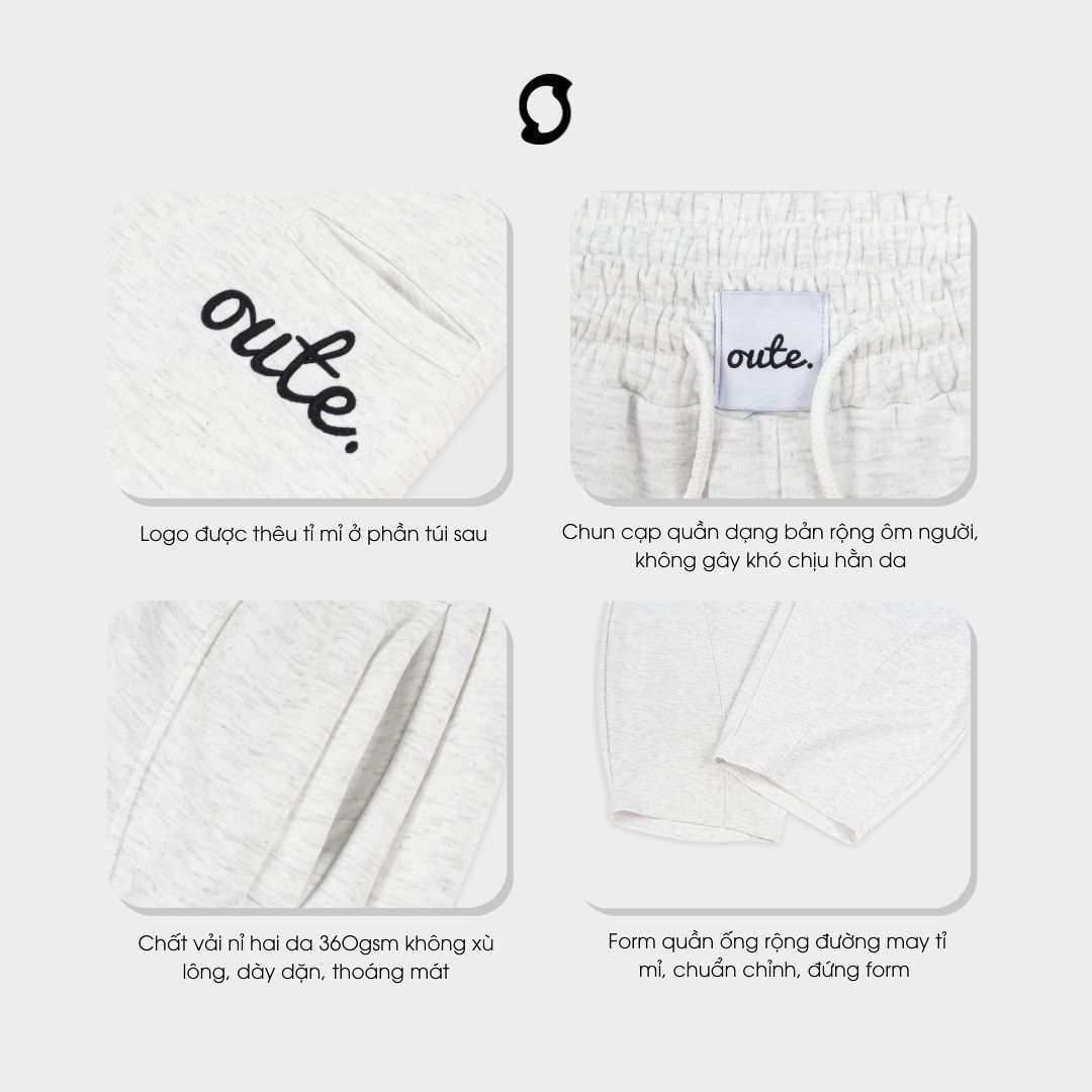  Quần Dài Outerity Classic Nỉ Hai Da 360gsm Ống Rộng 