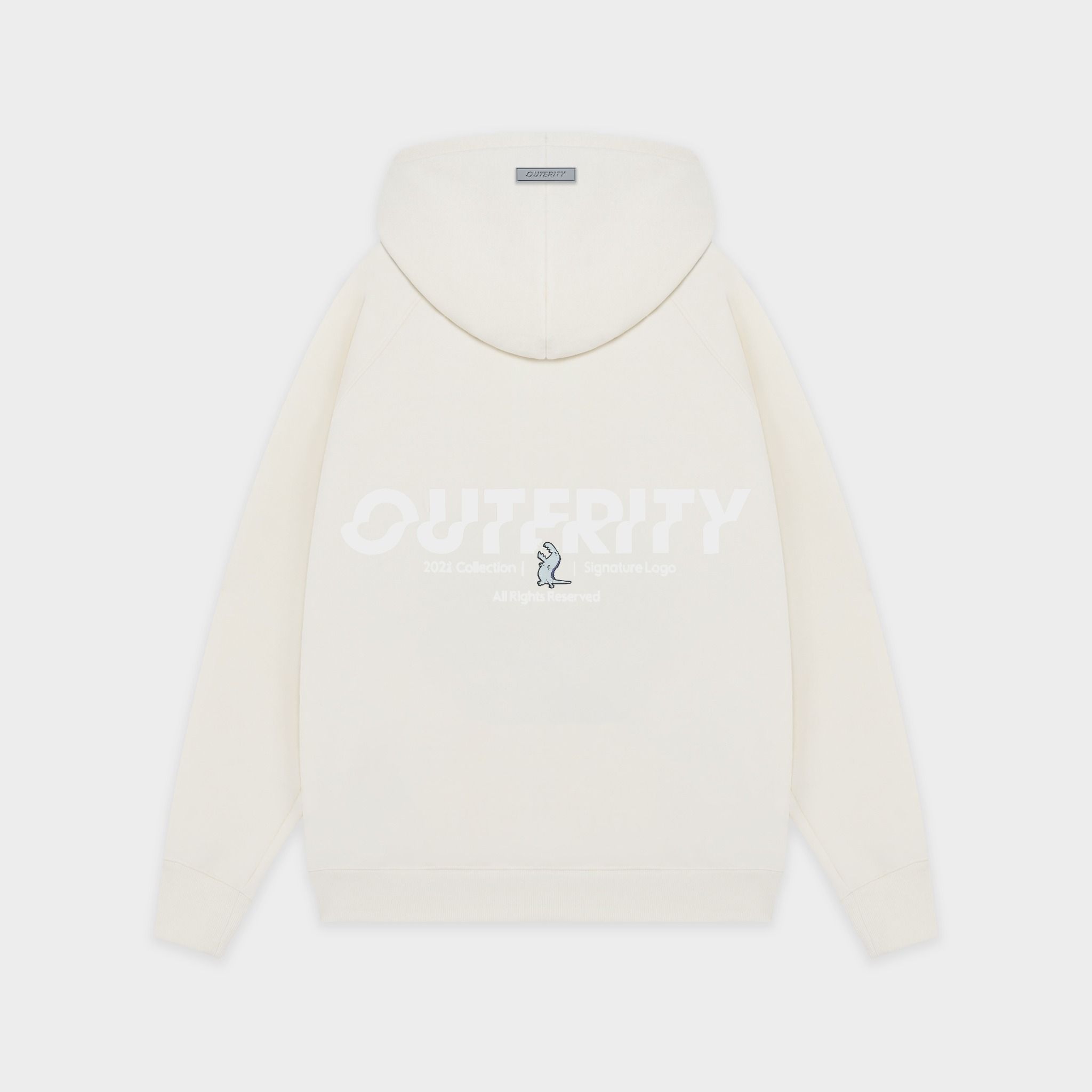  Outerity Basic Hoodie Double Zip Dino / Canoli cream 