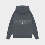  Outerity Basic Hoodie Double Zip Dino / Gray pintripe 