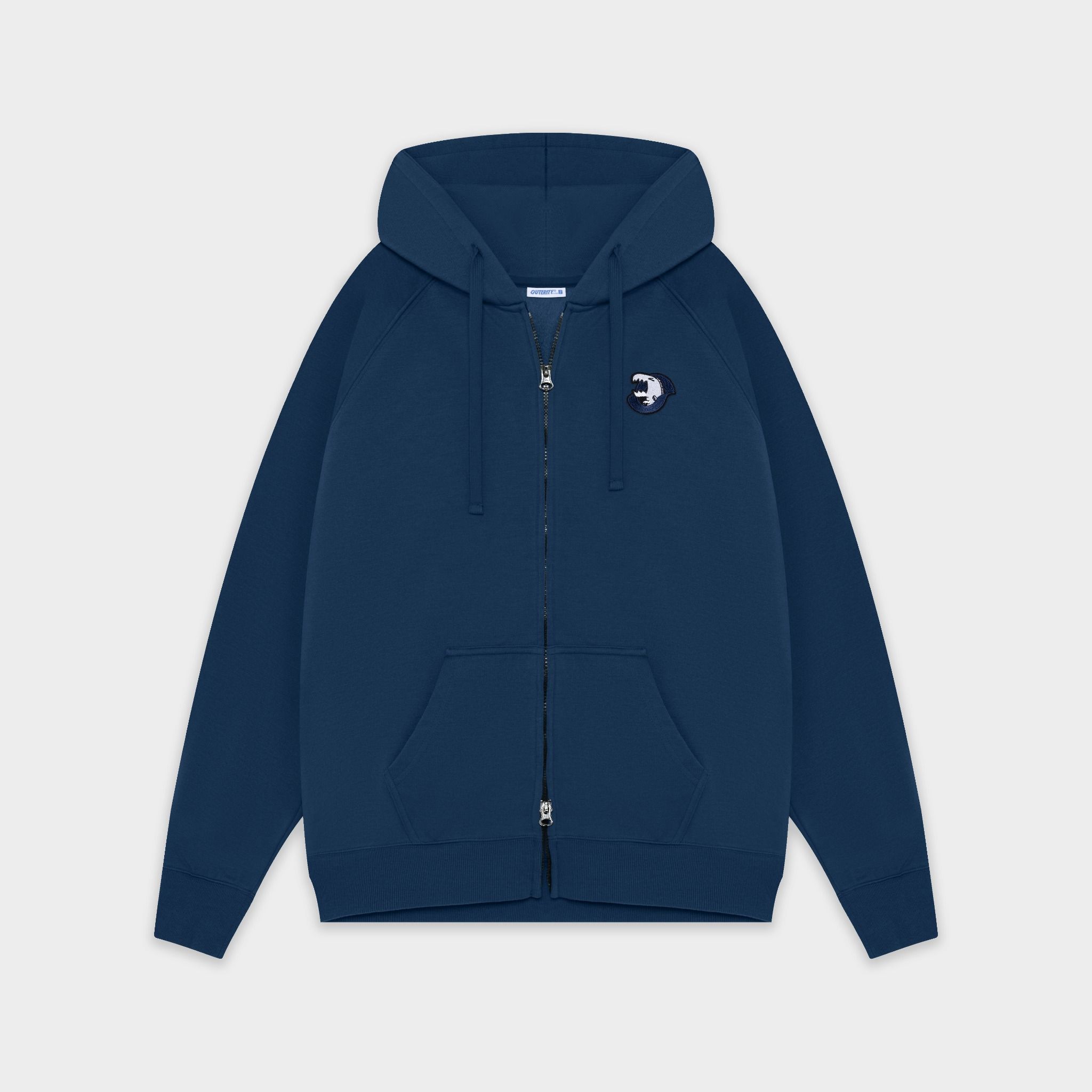  Outerity Basic Hoodie Double Zip Dino / Navy peony 