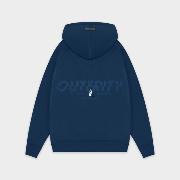 Outerity Basic Hoodie Double Zip Dino / Navy peony 