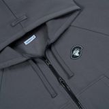  Outerity Basic Boxy Hoodie - Double Zip / Gray Pinstripe 