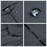  Outerity Basic Boxy Hoodie - Double Zip / Gray Pinstripe 