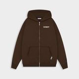  HOODIE ZIP SIGNATURE / BROWN COLOR 