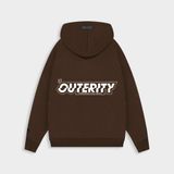  HOODIE ZIP SIGNATURE / BROWN COLOR 