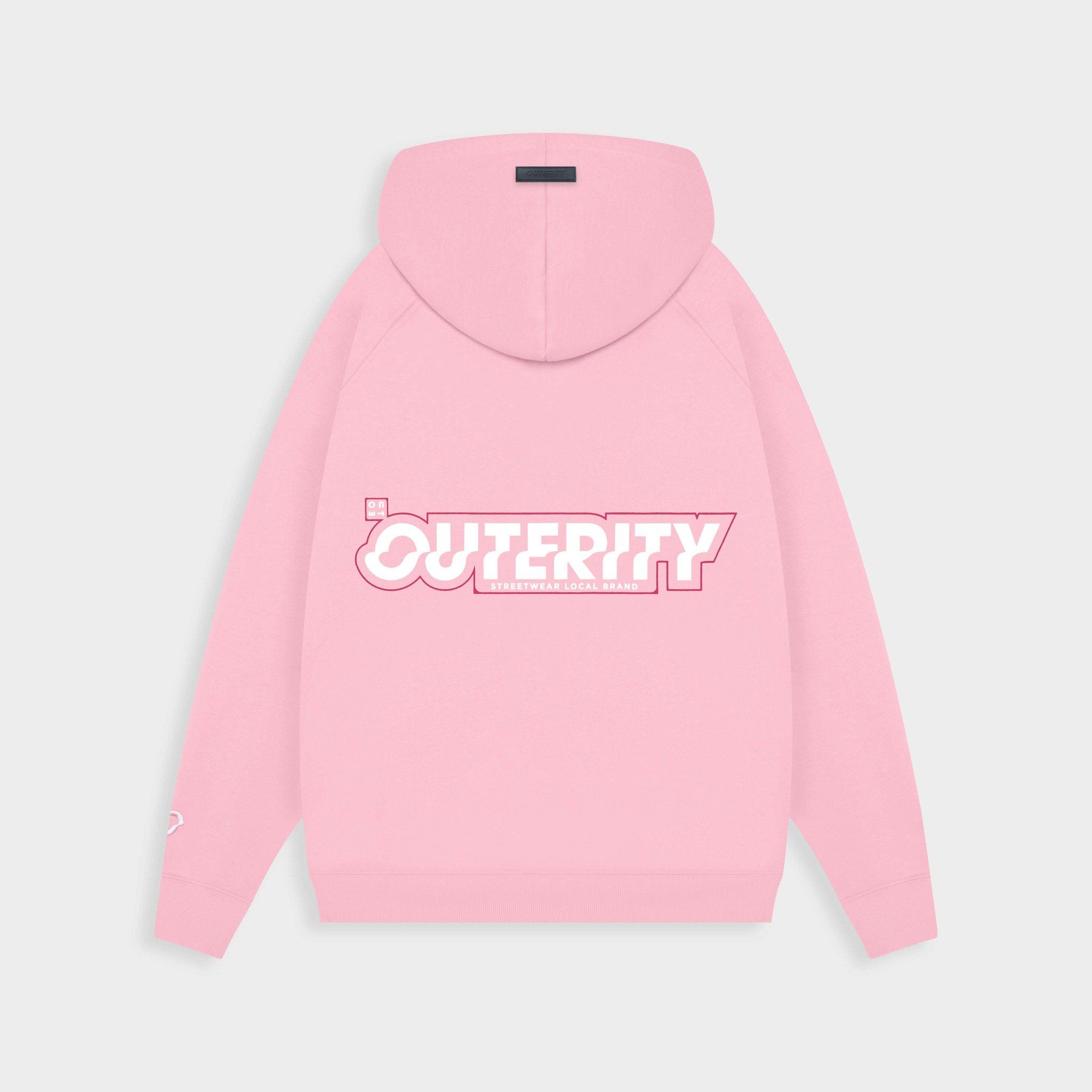  HOODIE ZIP SIGNATURE / PINK PASTEL COLOR 