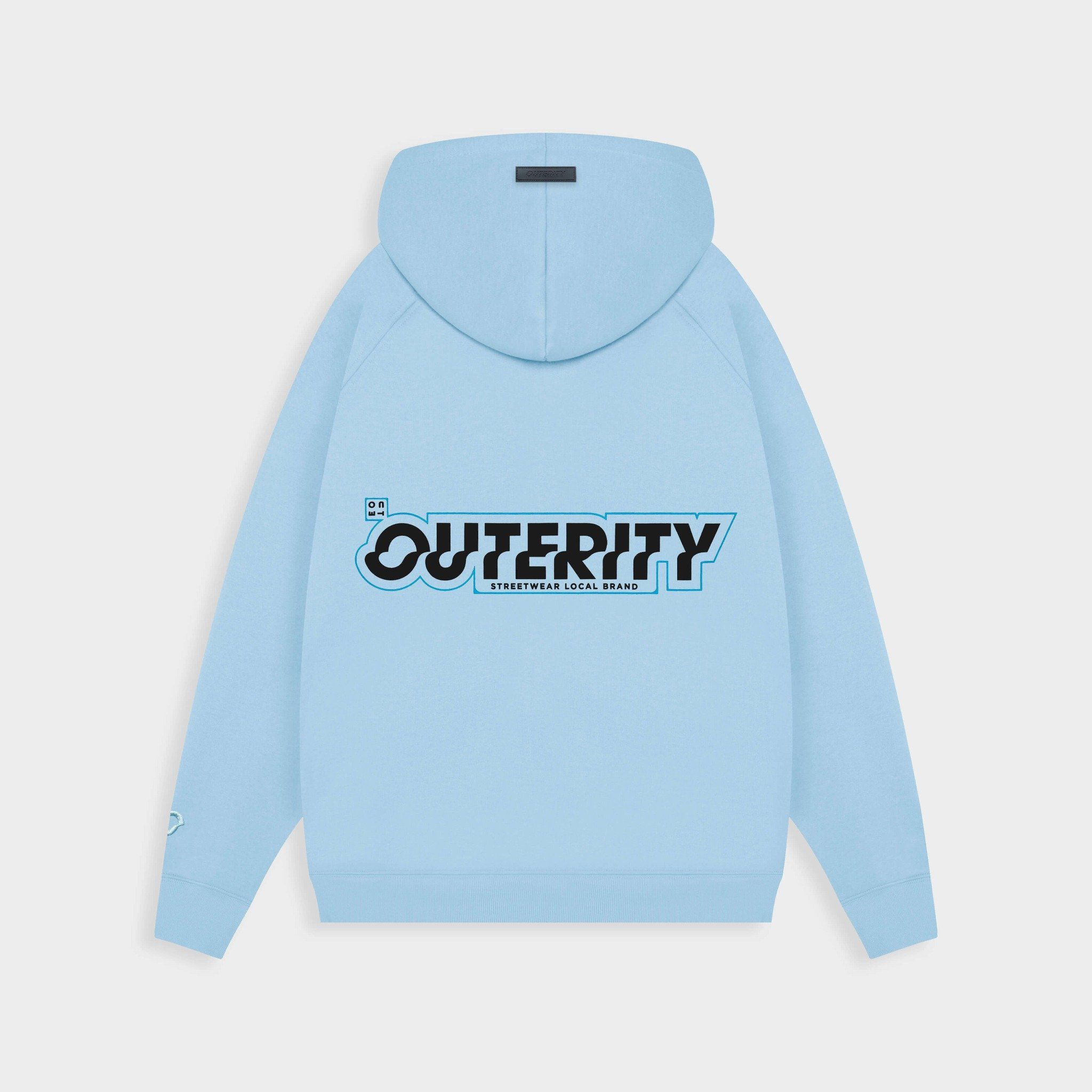  HOODIE ZIP SIGNATURE / SKY BLUE COLOR 