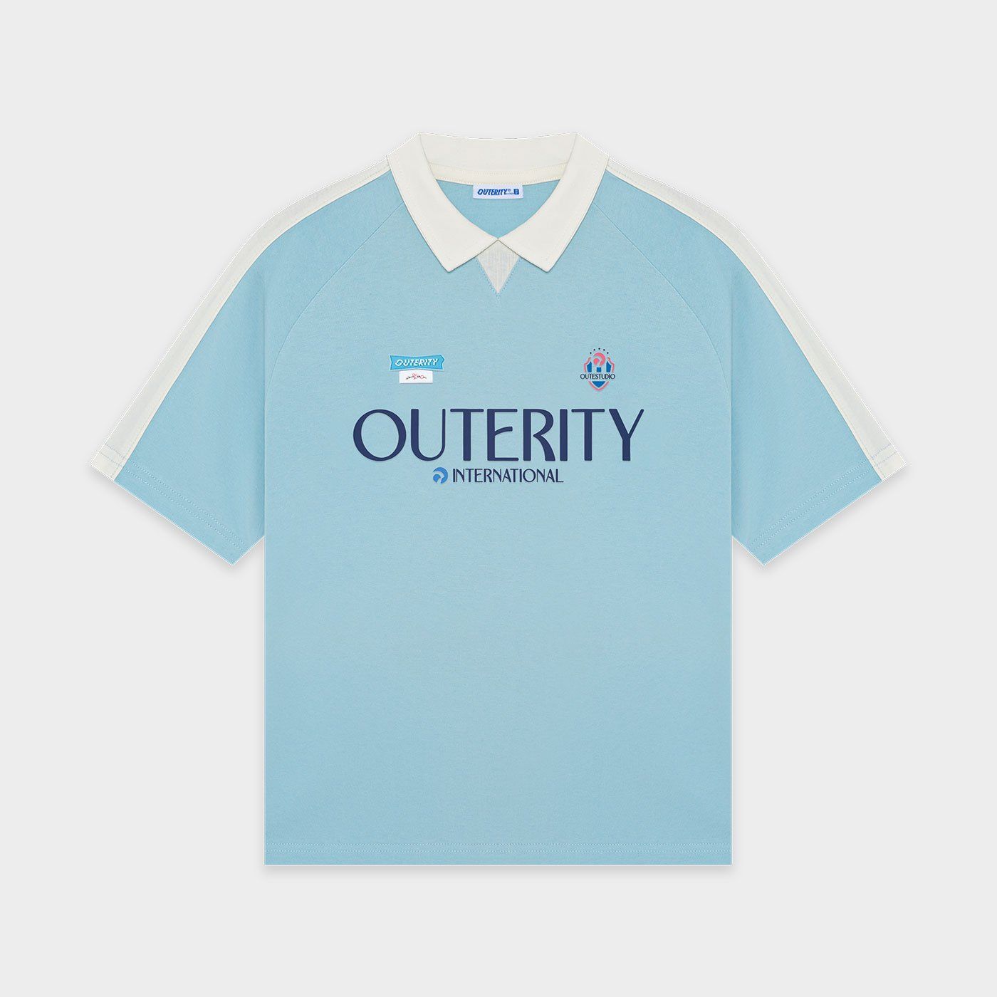  OuterityKids Five Stars Polo / Sky Blue 