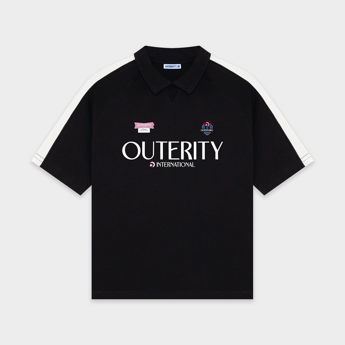  OuterityKids Five Stars Polo / Black 