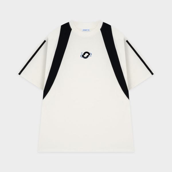  Outerity Sporty Basic Tee / Canoli cream & Black 