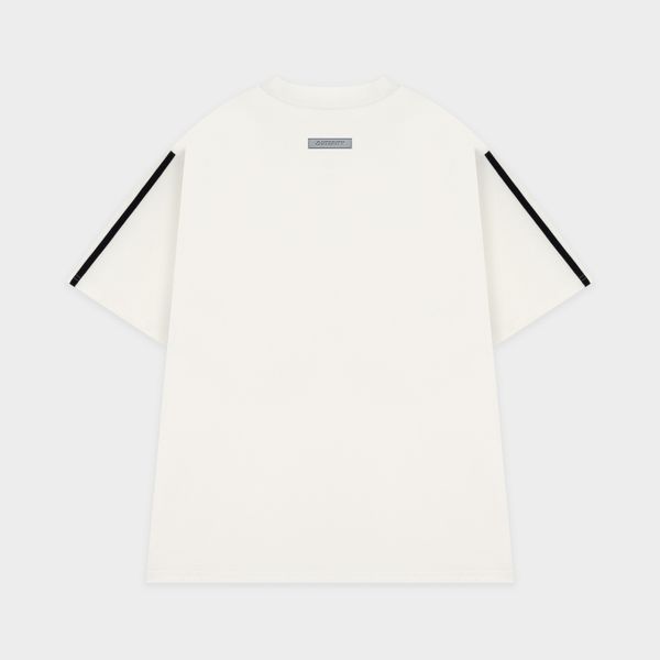  Outerity Sporty Basic Tee / Canoli cream & Black 