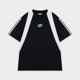  Outerity Sporty Basic Tee / Black & Canoli cream 