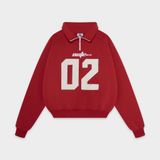  Áo Sweater Halfzip Outerity Nỉ Bông Thêu Đắp Form Boxy 