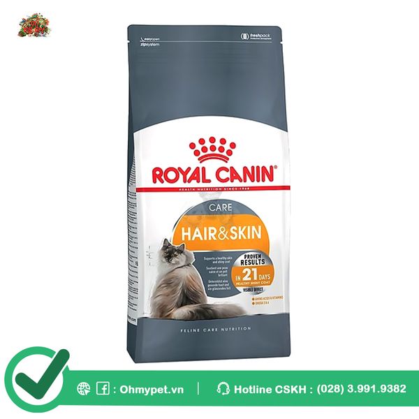 ROYAL CANIN Thức ăn hạt chăm sóc da, lông cho mèo Hair & Skin care