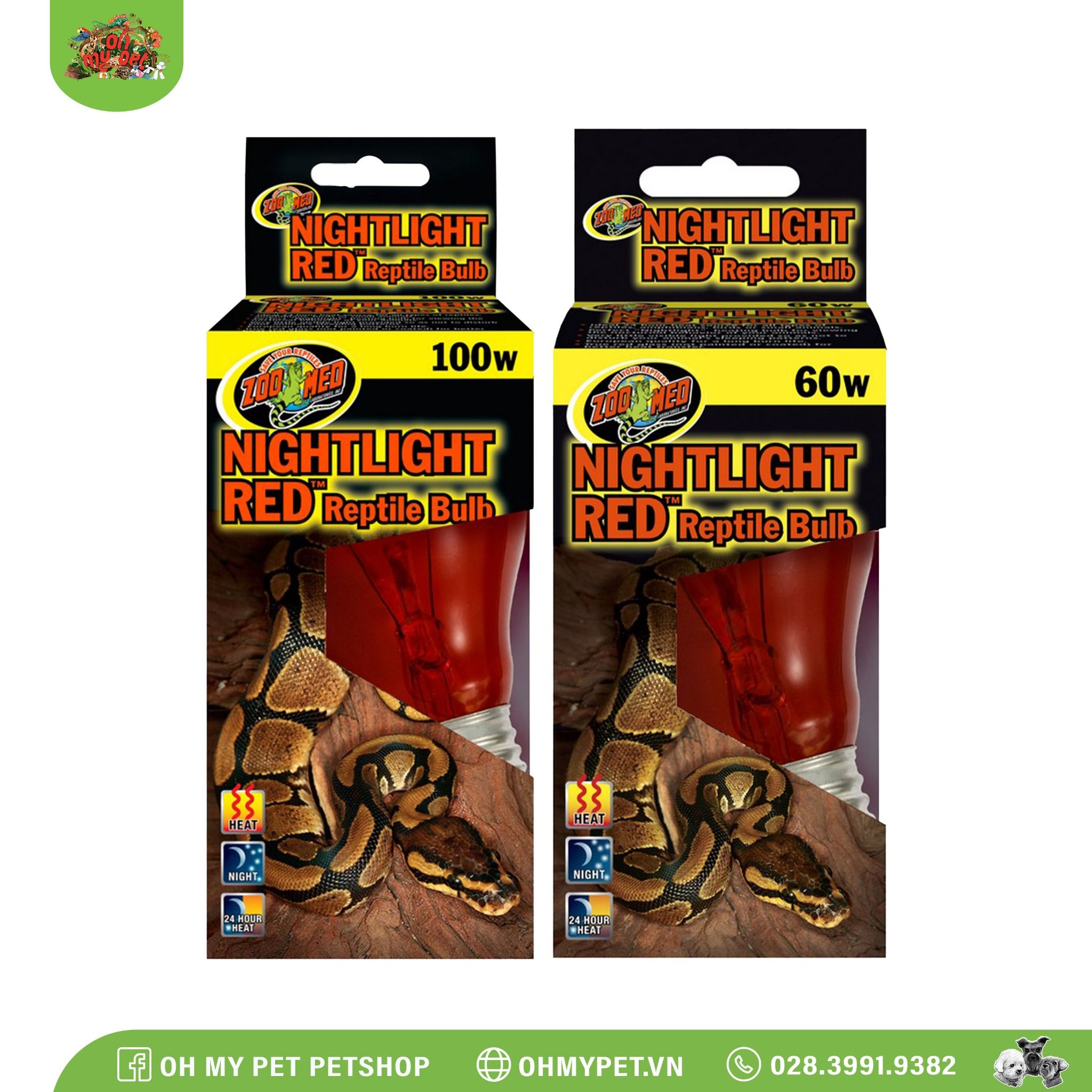 Zoomed Nightlight Red Reptile Bulb Ohmypet Petshop
