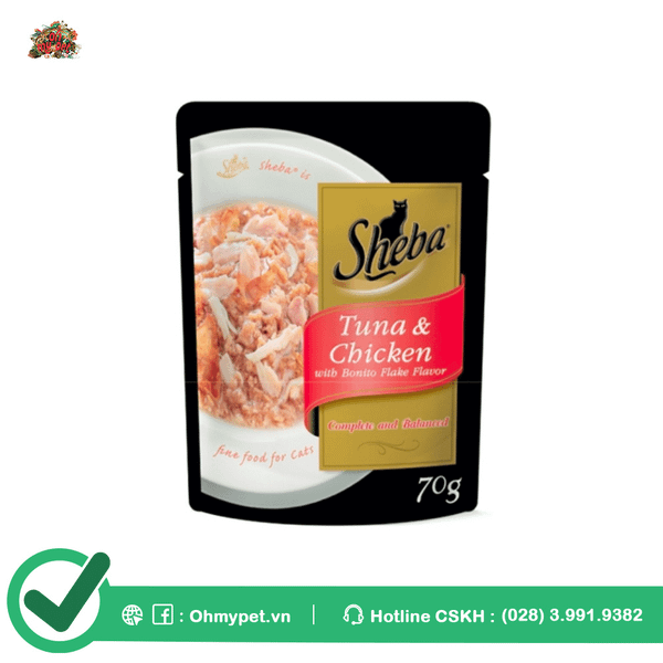 Sheba cá ngừ và gà 70gr