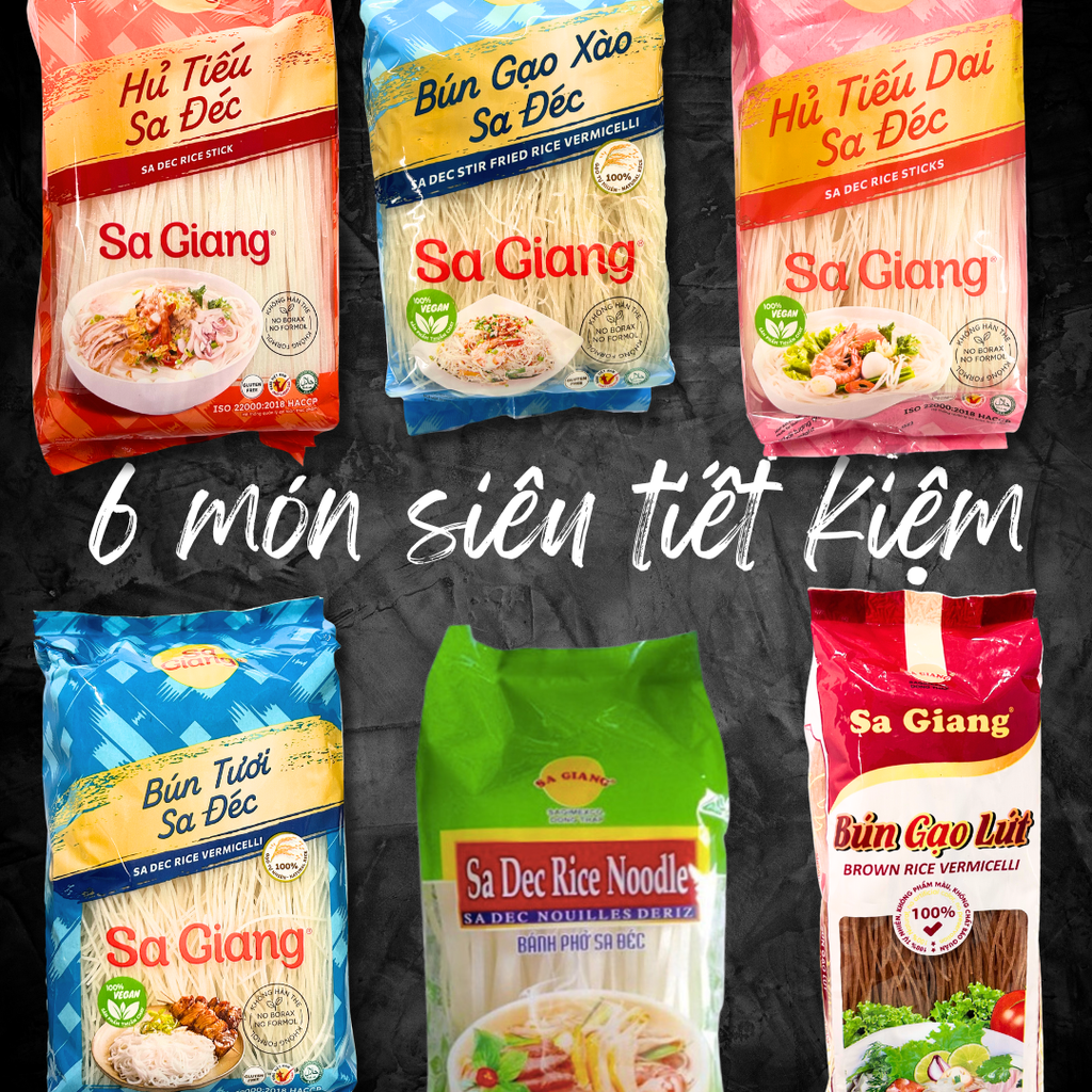  COMBO 6 MÓN BÚN PHỞ HỦ TIẾU 174K 