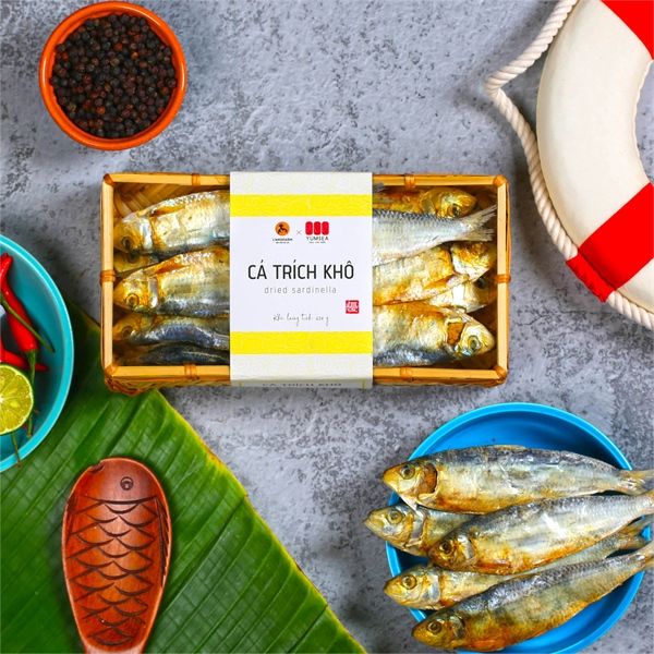 Cá trích khô, 460g, khay, mẫu inaka, Yumsea