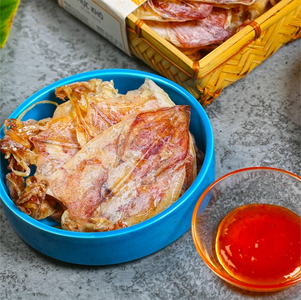 Mực khô hảo hạng, 420g, khay, mẫu inaka, Yumsea