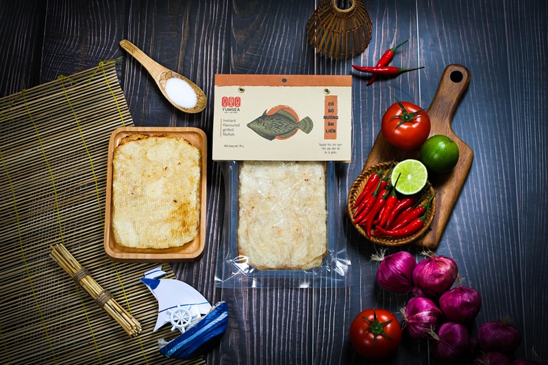 Cá bò nướng miếng ăn liền, 90g, bịch, mẫu hút chân không, Yumsea
