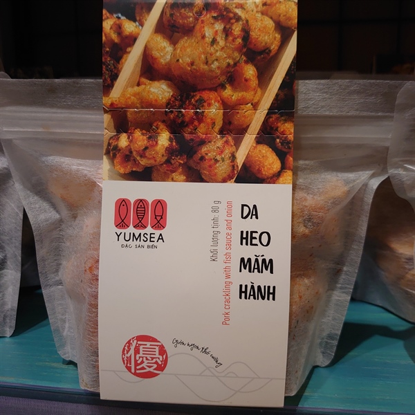 Da heo mắm hành, 80g, bịch, mẫu washi, Yumsea