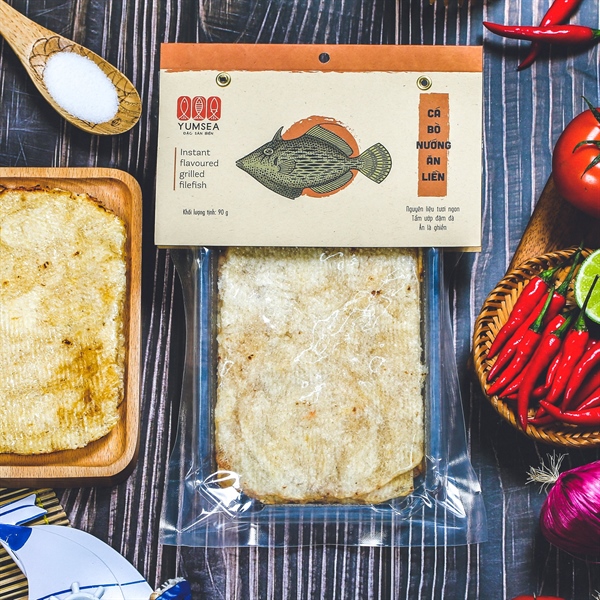 Cá bò nướng miếng ăn liền, 90g, bịch, mẫu hút chân không, Yumsea