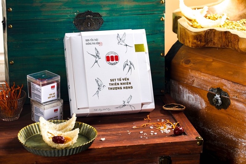 Set tổ yến thiên nhiên thượng hạng, 20g, hộp, mẫu origami, Yumsea