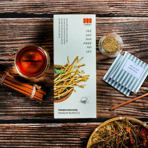 Trà xáo tam phân túi lọc, 36g, hộp, mẫu parami, Yumsea