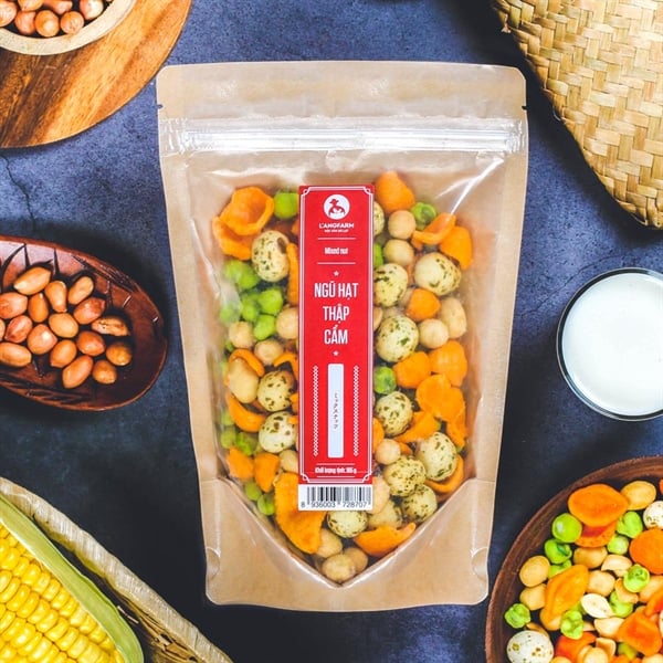 Ngũ hạt thập cẩm, 185g, bịch, mẫu kraft 1 mặt trong, L