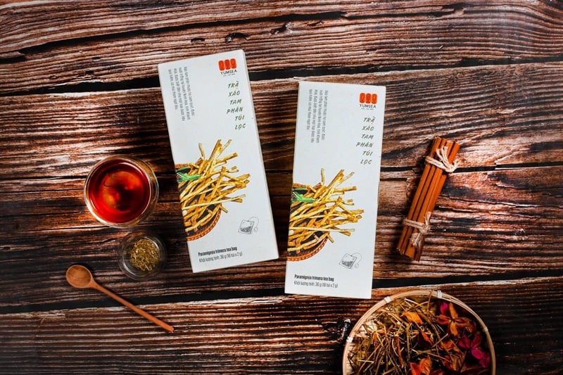 Trà xáo tam phân túi lọc, 36g, hộp, mẫu parami, Yumsea