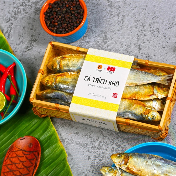 Cá trích khô, 460g, khay, mẫu inaka, Yumsea