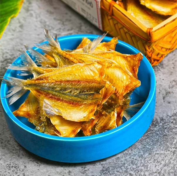 Cá chỉ vàng khô, 460g, khay, mẫu inaka, Yumsea