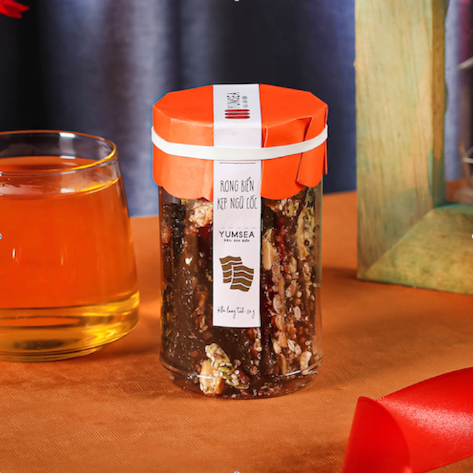 Rong biển kẹp ngũ cốc, 110g, hũ, mẫu tobita, Yumsea