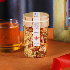 Granola siêu hạt ăn kiêng 15% yến mạch, 200g, hũ, mẫu tobita, L’angfarm