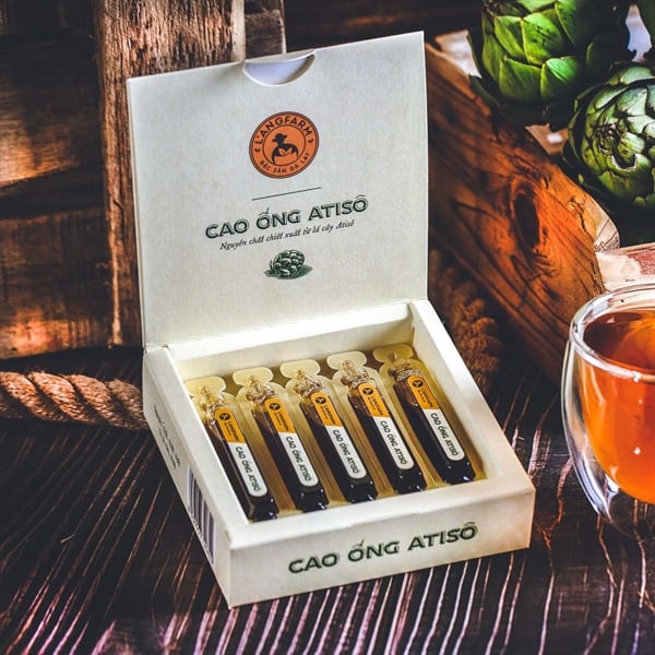 Cao ống atisô, 10 ống, hộp, mẫu antique, L