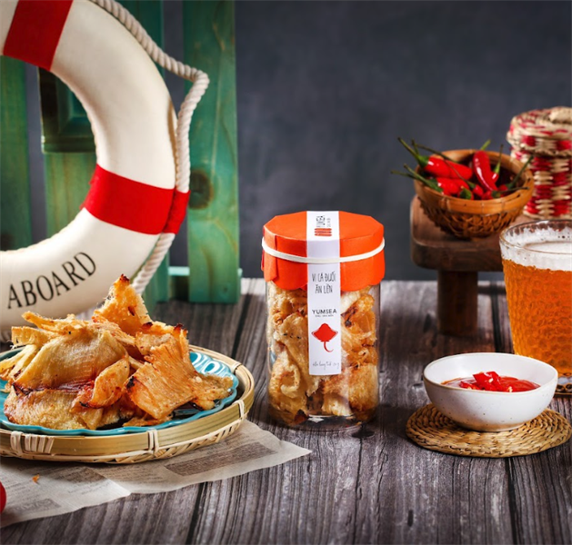 Vi cá đuối ăn liền, 130g, hũ, mẫu tobita, Yumsea