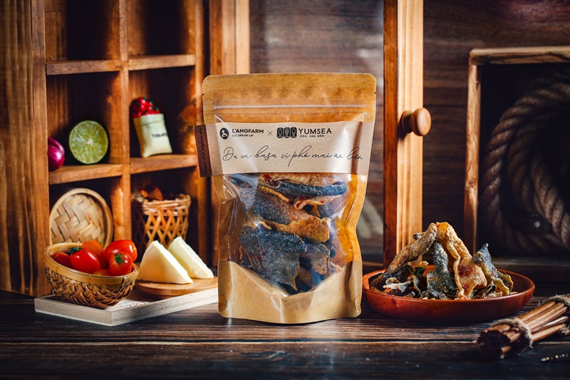 Da cá basa vị phô mai ăn liền, 60g, bịch, mẫu kraft 1 mặt trong, Yumsea