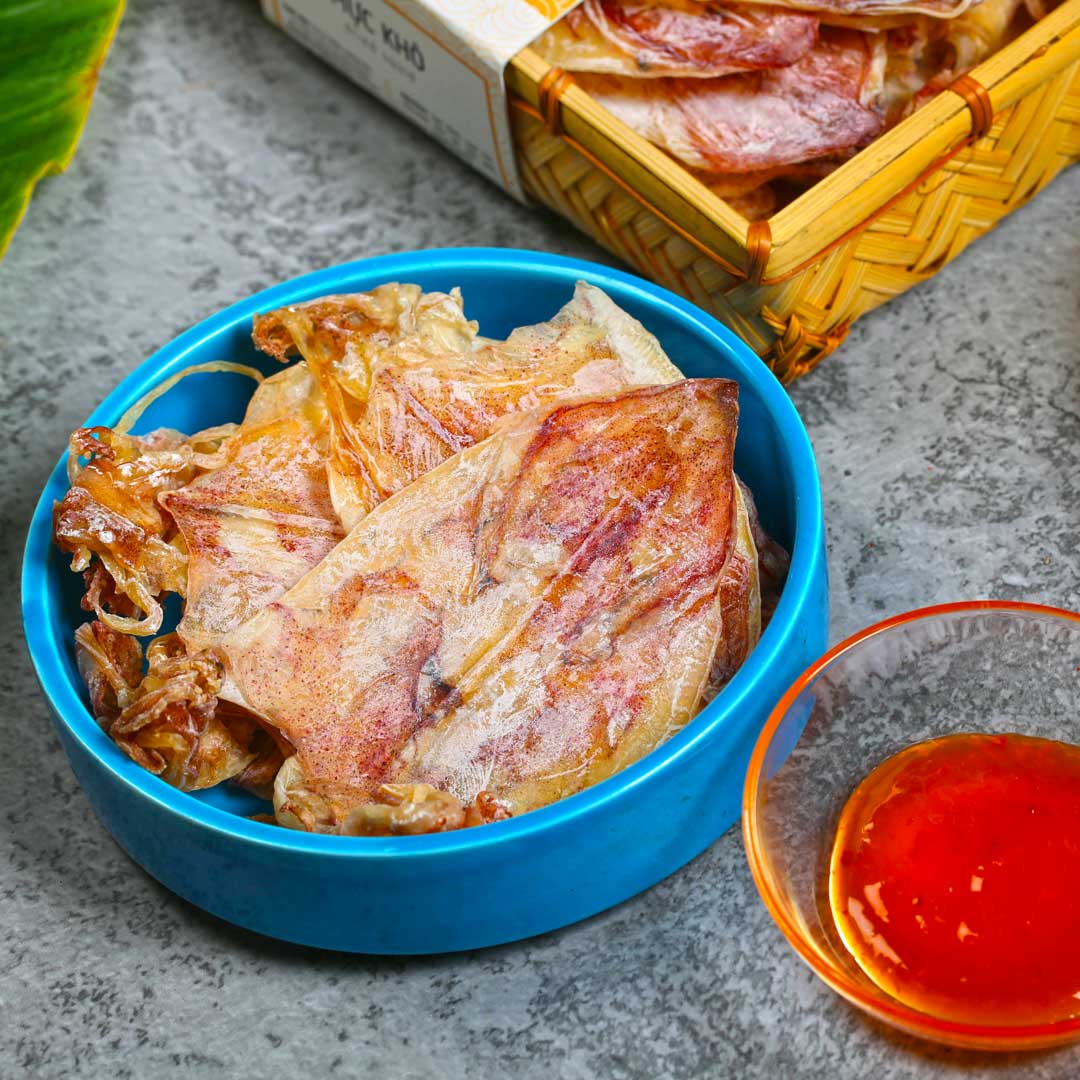 Mực khô hảo hạng, 420g, khay, mẫu inaka, Yumsea