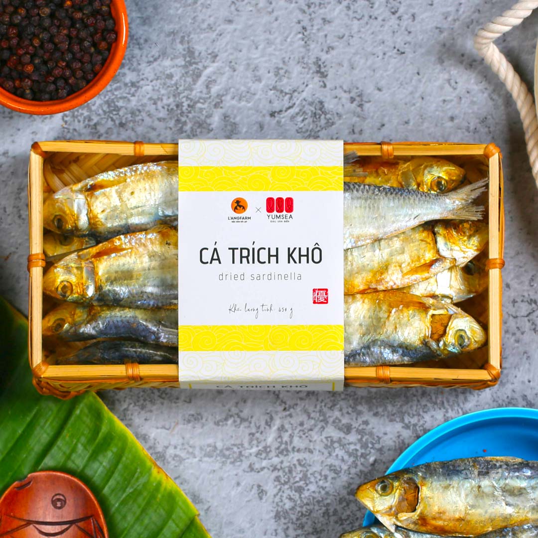 Cá trích khô, 460g, khay, mẫu inaka, Yumsea