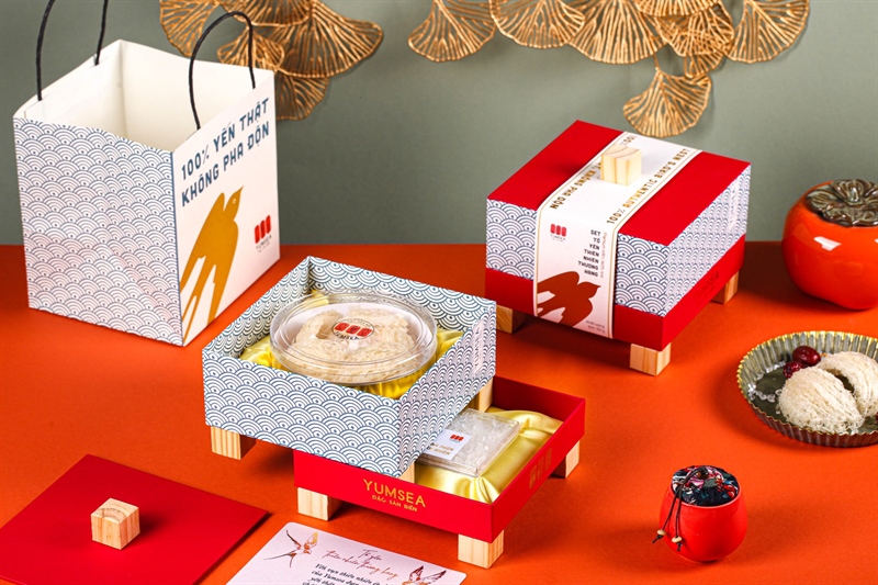 Set tổ yến thiên nhiên thượng hạng, 50g, hộp, mẫu showa, Yumsea