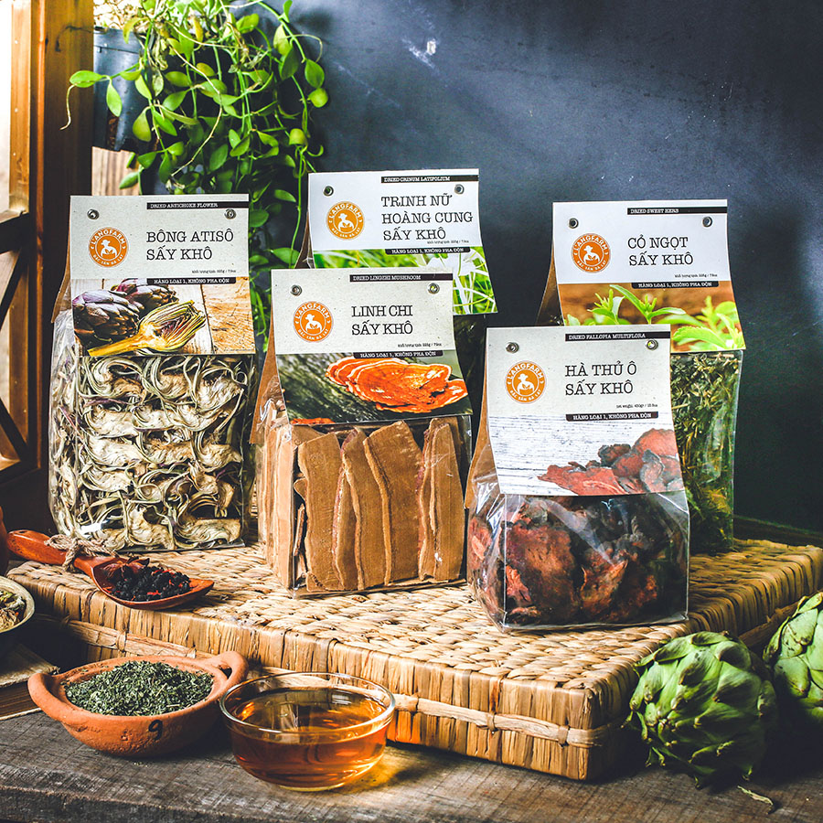 Khổ qua sấy khô, 225g, bịch, mẫu nhãn kẹp, L