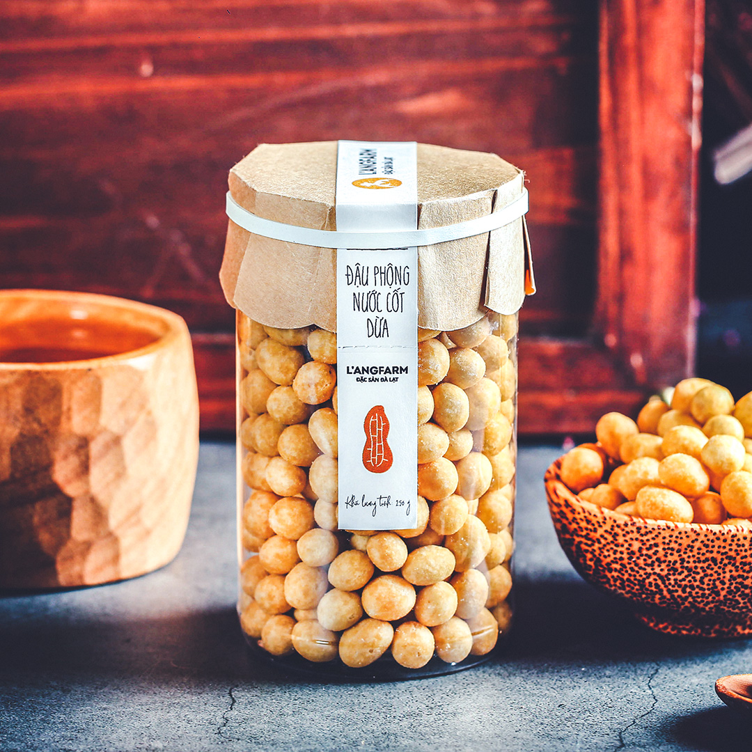 Đậu phộng nước cốt dừa, 200g, hũ, mẫu tobita, L