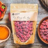Kẹo hương dâu tây, 350g, bịch, mẫu kraft 1 mặt trong, L'angfarm