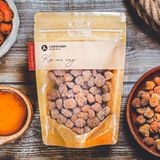 Kẹo me cay, 300g, bịch, mẫu kraft 1 mặt trong, L'angfarm