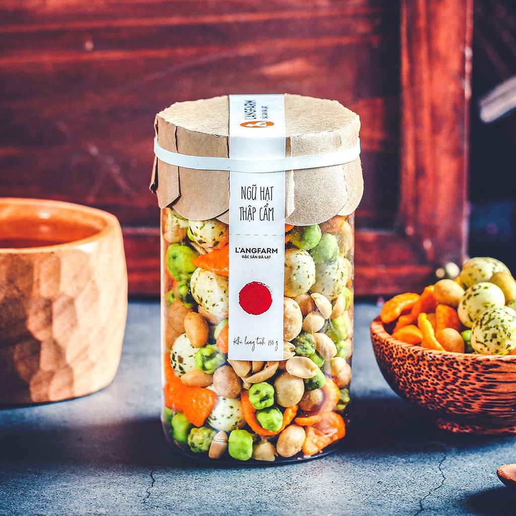 Ngũ hạt thập cẩm, 135g, hũ, mẫu tobita, L'angfarm