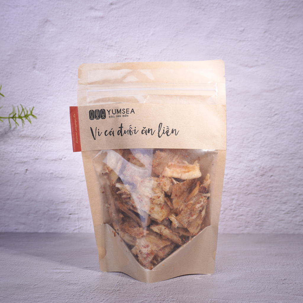 Vi cá đuối ăn liền, 140g, bịch, mẫu kraft 1 mặt trong, Yumsea