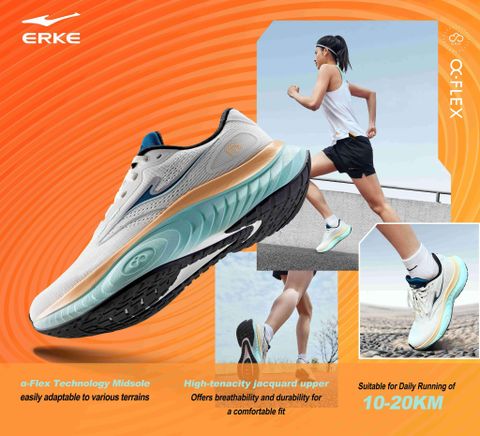  Giày thể thao chạy bộ Park Run 2.0 (Alpha Flex 5.0 Gen 2) bản nữ ERKE 12124303174 